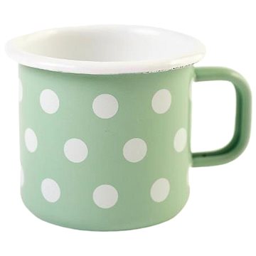 

Olymp, Jihočeský plecháček, smaltovaný hrnek 5 cm, 0,1 l, mátový s bílým lemem 219/08c + PUNTÍK
