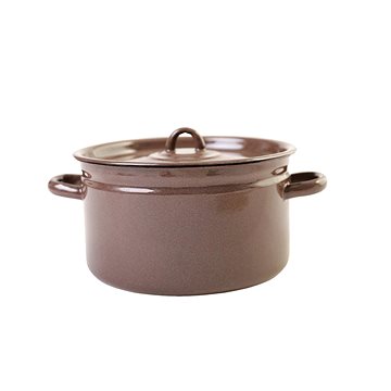 

Olymp Smalovaný s poklicí 22 cm 4,5 l hnědý granit