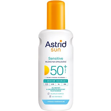 

ASTRID SUN Mléko na opalování Sensitive sprej SPF 50+ 150 ml