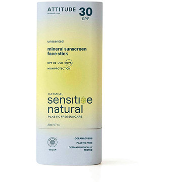 

ATTITUDE Sunly 100 % minerální ochranná tyčinka na obličej a rty SPF 30 20 g