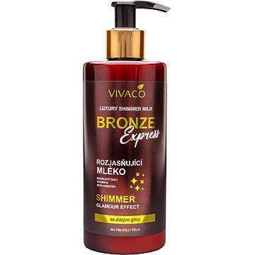

VIVACO Bronze Express Rozjasňující mléko se zlatými glitry 300 ml