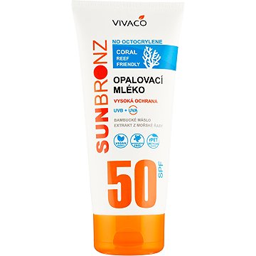 

VIVACO Sun Bronz Opalovací mléko bez octocrylenu SPF 50 Coral Friendly 200 ml
