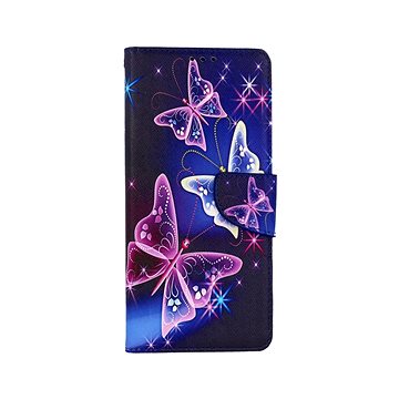 

TopQ Pouzdro Xiaomi Redmi 10C knížkové Modré s motýlky 75282