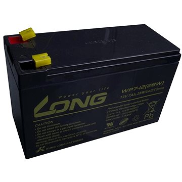 Long 12V 7Ah olověný akumulátor F1 (WPS7-12)