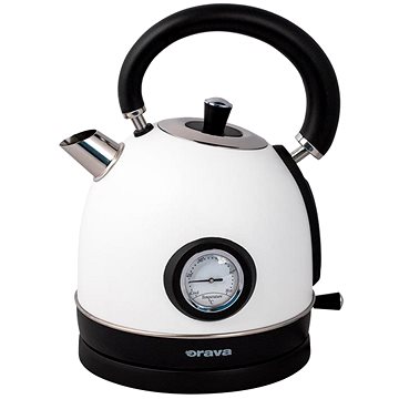 

Orava Retro konvice s analogovým teploměrem, bílá