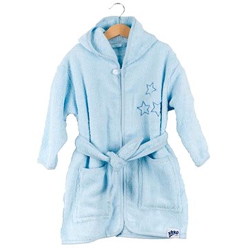 

KIKKO XKKO Organic Dětský župan, biobavlněný, froté - Baby Blue Stars, 6 - 12 m