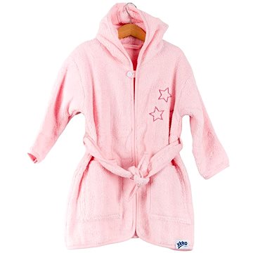 

KIKKO XKKO Organic Dětský župan, biobavlněný, froté - Baby Pink Stars, 6 - 12 m