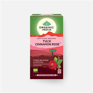 

Organic India Tulsi skořice s růží, BIO 25 sáčky 45 g
