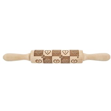 

ORION Váleček dřevo Dekor d. 16/33 cm SRDCE