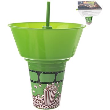 

ORION Pohár s miskou Snack popcorn + brčko 0,55 l UH