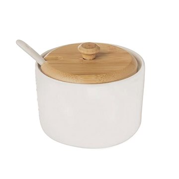 

ORION Cukřenka porc./dřevo+lžička WHITELINE pr. 9,5 cm