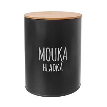 

ORION Dóza plech/bambus pr. 13 cm Mouka hladká BLACK