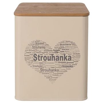 

ORION Dóza plech/dřevo 11,5x11,5x14 cm STROUHANKA SRDCE