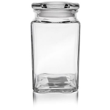 

ORION Dóza sklo s víkem 1,4 l hranatá