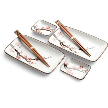 

ORIENTAL Čínský porcelánový set na sushi Sakura 4 ks
