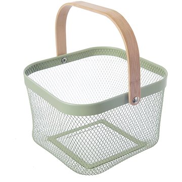 

ORION Košík kov/bambus GREENISH 27 × 24,5 × 16,5 cm