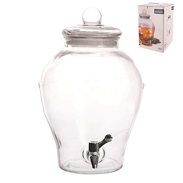 

ORION Láhev sklo+kohoutek APPLE 6,5 l