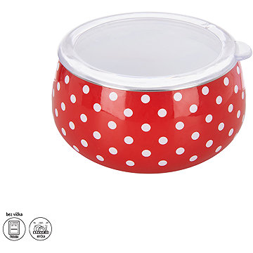 

Orion Miska smalt TEČKA Lem+víčko pr. 13 cm
