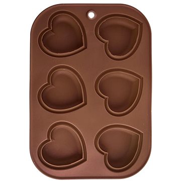 

ORION Forma silikon MUFFINY SRDCE 6 hnědá