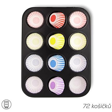

ORION Forma kov MUFFINY 12+košík cuk. papír 72 ks