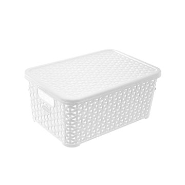 

ORION Plastový box s víkem RATAN 6 l bílý