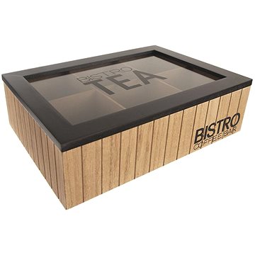 

ORION Bistro Kazeta na čajové sáčky, dřevo/sklo