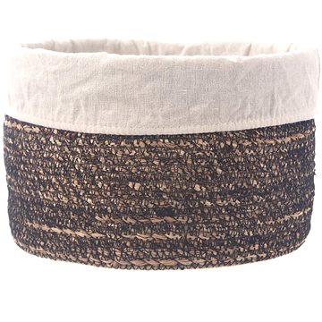

ORION Košík průměr 22 cm smetanový, vodní hyacint + textil