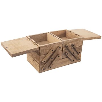 

ORION Kazeta na šití 30,5 × 20 × 21 cm rozkládací, dřevo MANGO
