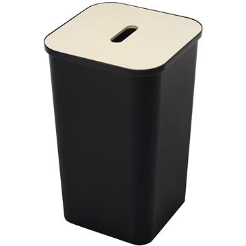 

ORTHEX COLLECT Koš na prádlo, odpad 53 l černý + dřevěné víko