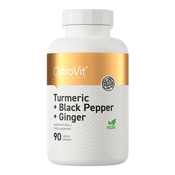 

OstroVit Kurkuma + černý pepř + zázvor, 90 tablet