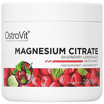 

OstroVit Magnesium Citrate, 200 g - Malinová limonáda s mátou