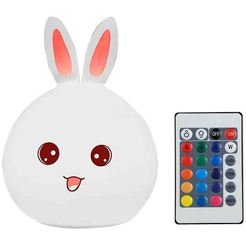 Verk 24073 Noční RGB lampička dotyková králík USB 1200 mAh s dálkovým ovládaním