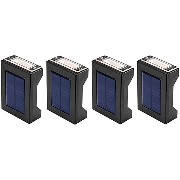 

LED solarní nástěnné světlo na garáže a zídky 4 ks, iPRO, 3 W, teplá barva