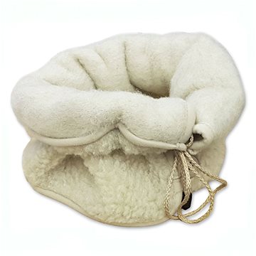 

Ovčí Věci Nákrčník na knoflíky z ovčí vlny merino přírodní