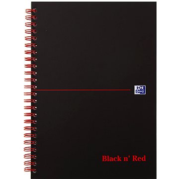 

OXFORD Black n´ Red Notebook A5, 70 listů, linkovaný