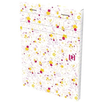 OXFORD Floral A6, 80 listů, linkovaný, bílý - Poznámkový blok