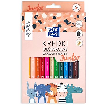 

OXFORD Kids Jumbo trojhranné, 12 barev