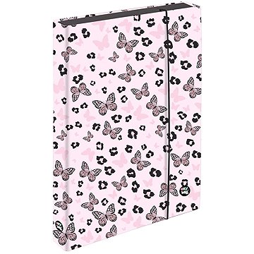 Oxybag Box na sešity A4 Jumbo OXY NEXT Butterfly pink