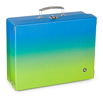 Oxybag Kufřík lamino hranatý A4 OXY Ombre Blue - green