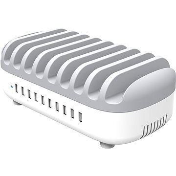 

ORICO 120W 10 Port USB Smart Desktop Charging Stand Station White