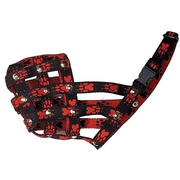 

Palkar Nylonový náhubek pro psy vel. 3 26 cm × 9,5 cm černo - červený