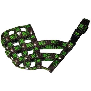 

Palkar Nylonový náhubek pro psy vel. 6 36 cm × 12 cm černo - zelený
