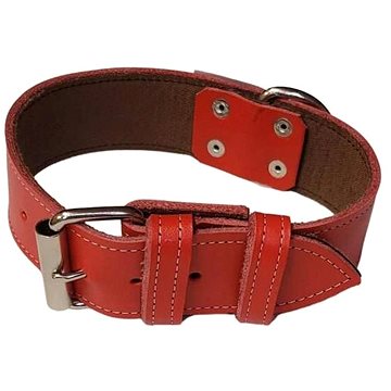 

Palkar Obojek z kůže hlazenice pro psy 65 cm × 40 mm červený