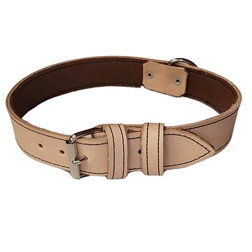 

Palkar Obojek z kůže hlazenice pro psy 70 cm × 30 mm přírodní