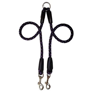 

Palkar Vodítko rozdvojka pro psy 40 cm × 8 mm černo - fialové