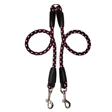 

Palkar Vodítko rozdvojka pro psy 50 cm × 14 mm černo - růžové