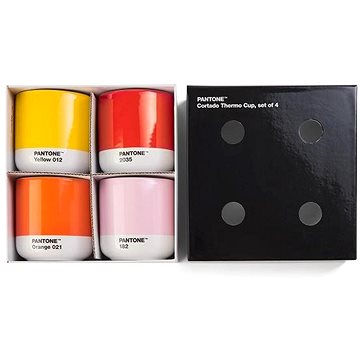 

PANTONE Hrnek Cortado set - oranžová, červená, žlutá, růžová