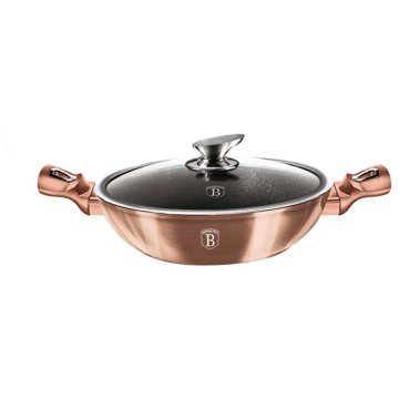 

BerlingerHaus Rosegold Metallic Line Pánev Wok s mramorovým povrchem 30 cm
