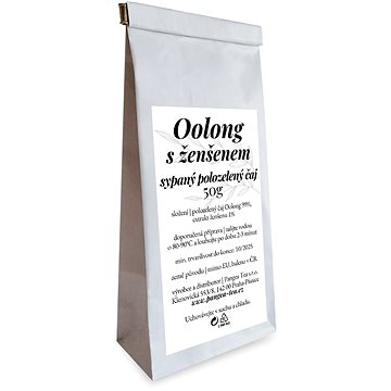 

Pangea Tea polozelený sypaný čaj Oolong s ženšenem 50 g