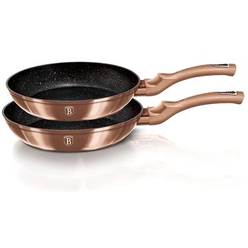 

BERLINGERHAUS Pánev s mramorovým povrchem sada 2 ks Rosegold Metallic Line
